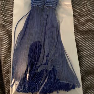 Long blue tassel
